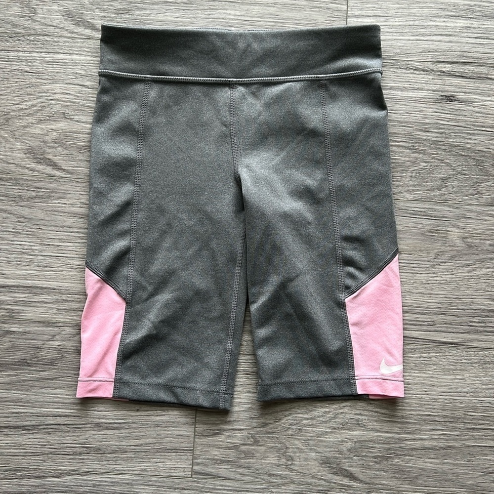 Nike Dri Fit Shorts Gray and Pink Size Youth Medium